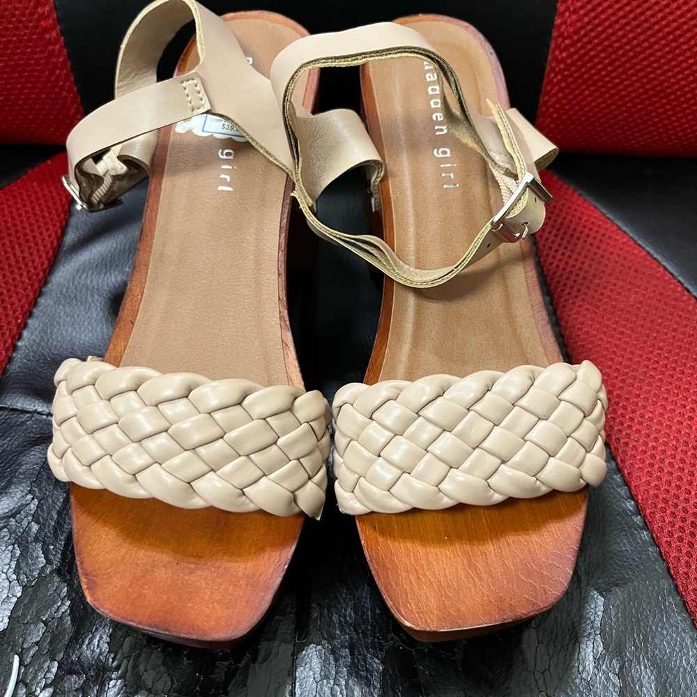 Beige Braided Sandals